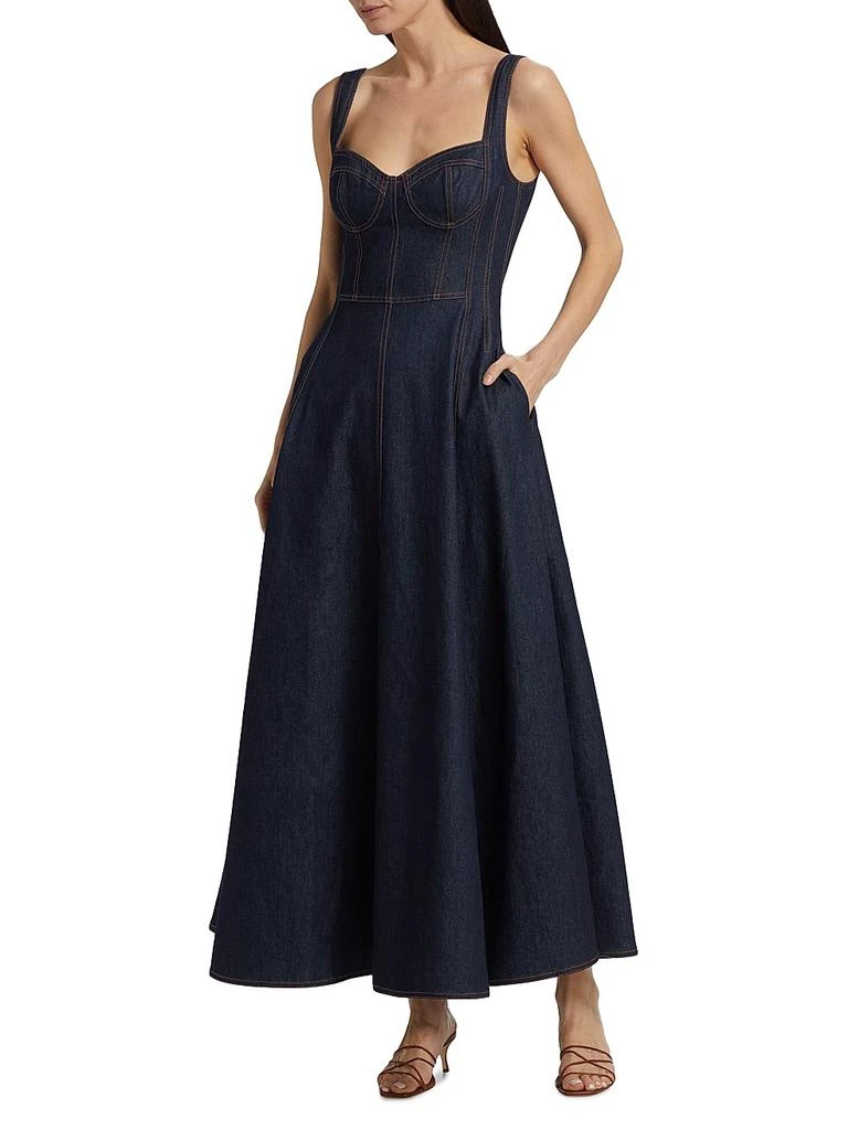 Anya Cotton Fit &amp; Flare Maxi Dress  On Sale Now with Up to 50% Off |  Discover Exclusive Deals & Savings at BeyondStyle  Authentic Nicholas the  Label solid|fit & flare|floor-length|sleeveless|women's|Women's|denim| women's