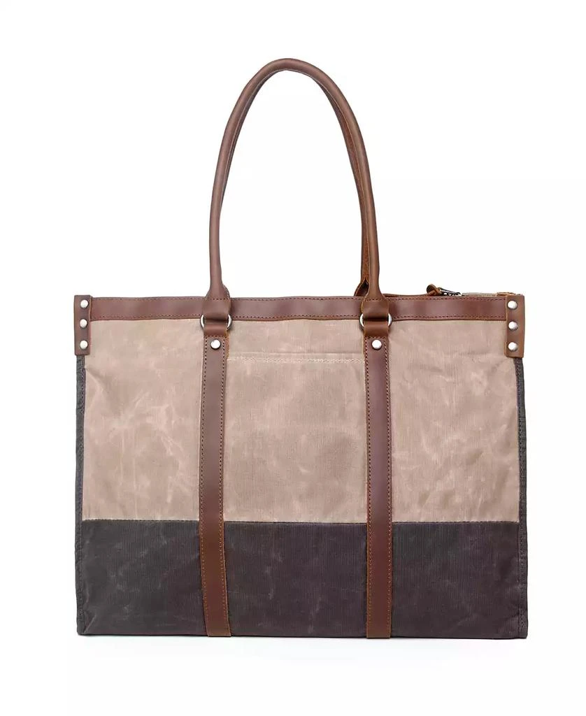 TSD BRAND Stone Creek Waxed Canvas Tote Bag 4