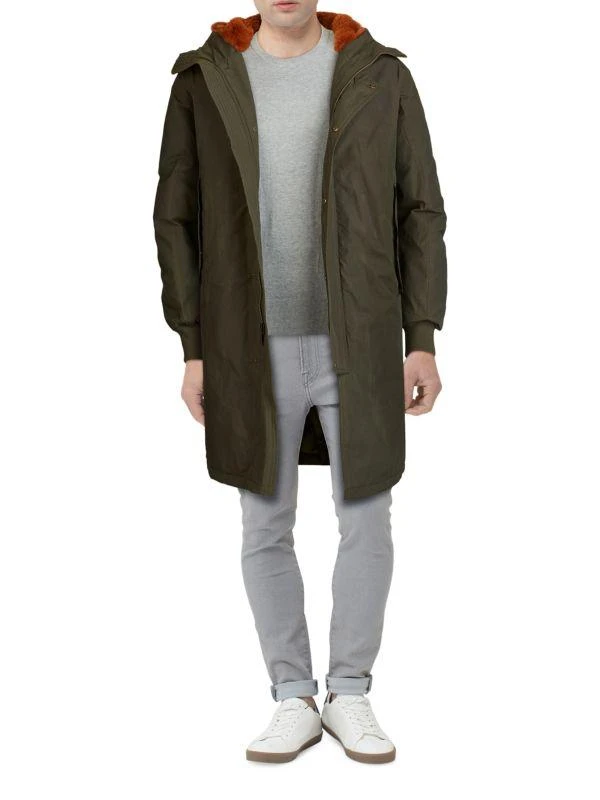 Cole Haan Heavy Tech Faux-Fur Hooded Parka 1