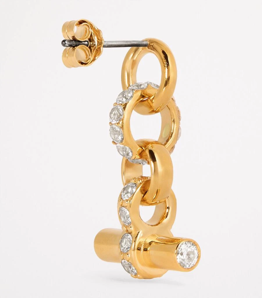 TILLY SVEAAS Gold-Plated Crystal T-Bar Earrings 4