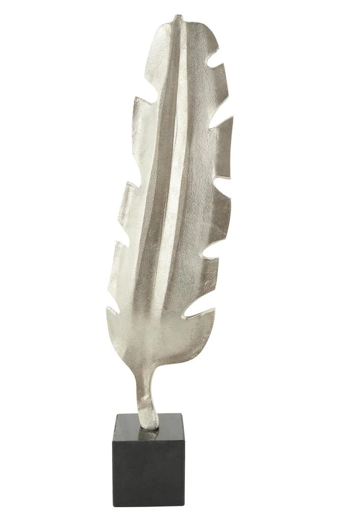 UMA Textured Silver Feather Statue 2