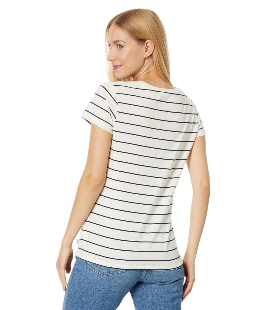 L.L.BEAN Soft Stretch Supima Tee Scoop Neck Short Sleeve Stripe 2