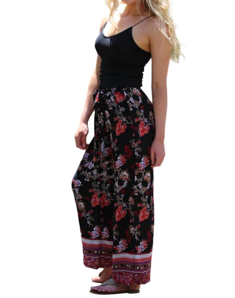 Angie Angie - Border Print Floral Pant