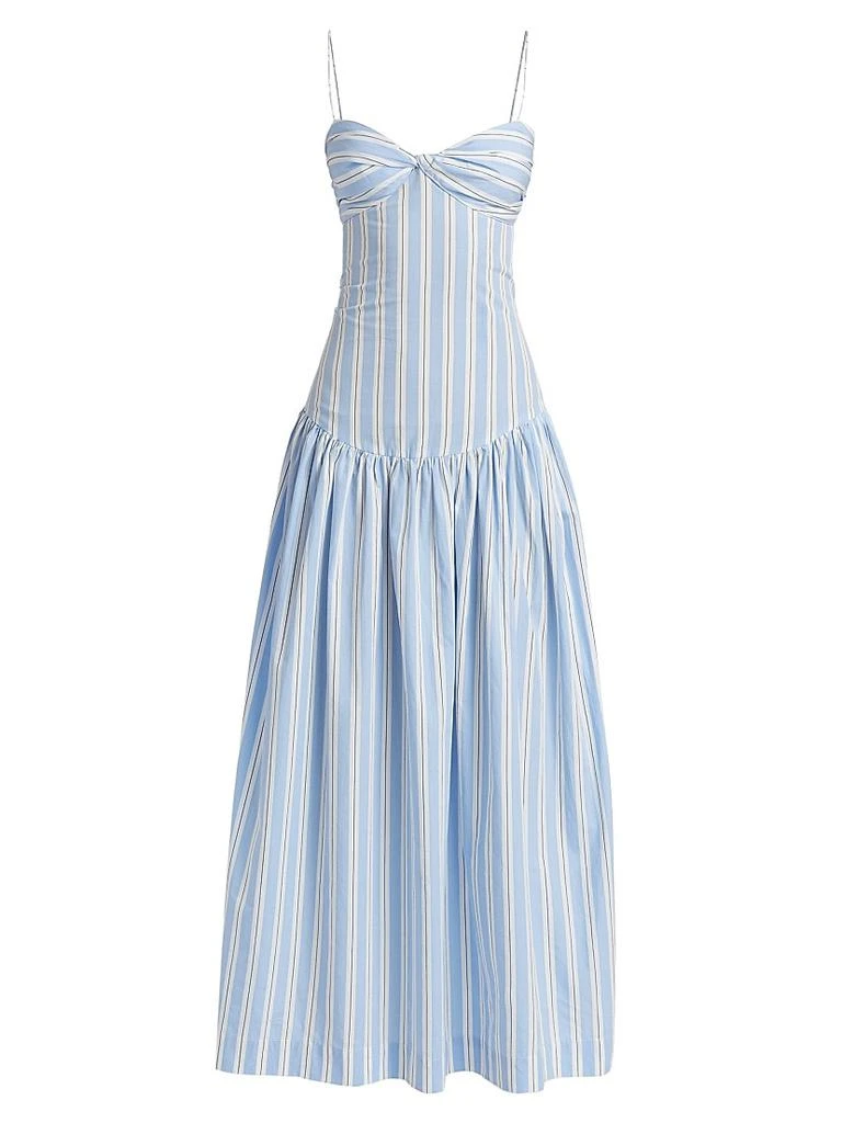 slim fit dress slacks Joseph Ribkoff Flowy Stripe Print Fit & Flare Dress Style 262912 Blue/White / XL