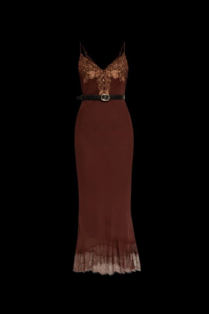 Self Portrait Self-Portrait Spaghetti Strap Belted Midi Dress 1
