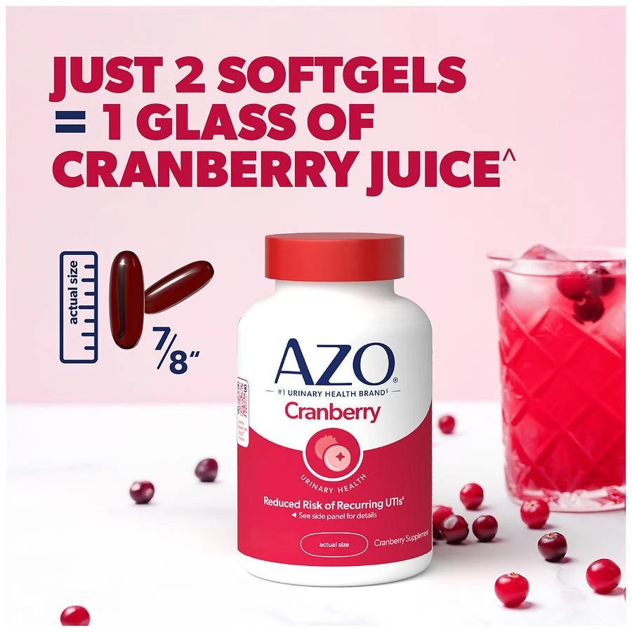 AZO Cranberry Urinary Tract Health, Dietary Supplement Softgels Cranberry 7