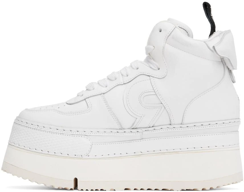 R13 White Leather Riot High Top Sneakers 3