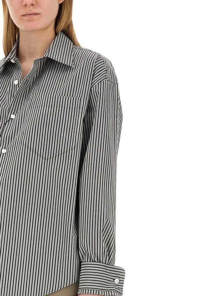 AMI AMI Alexandre Mattiussi Poplin Striped Button-Up Shirt 4
