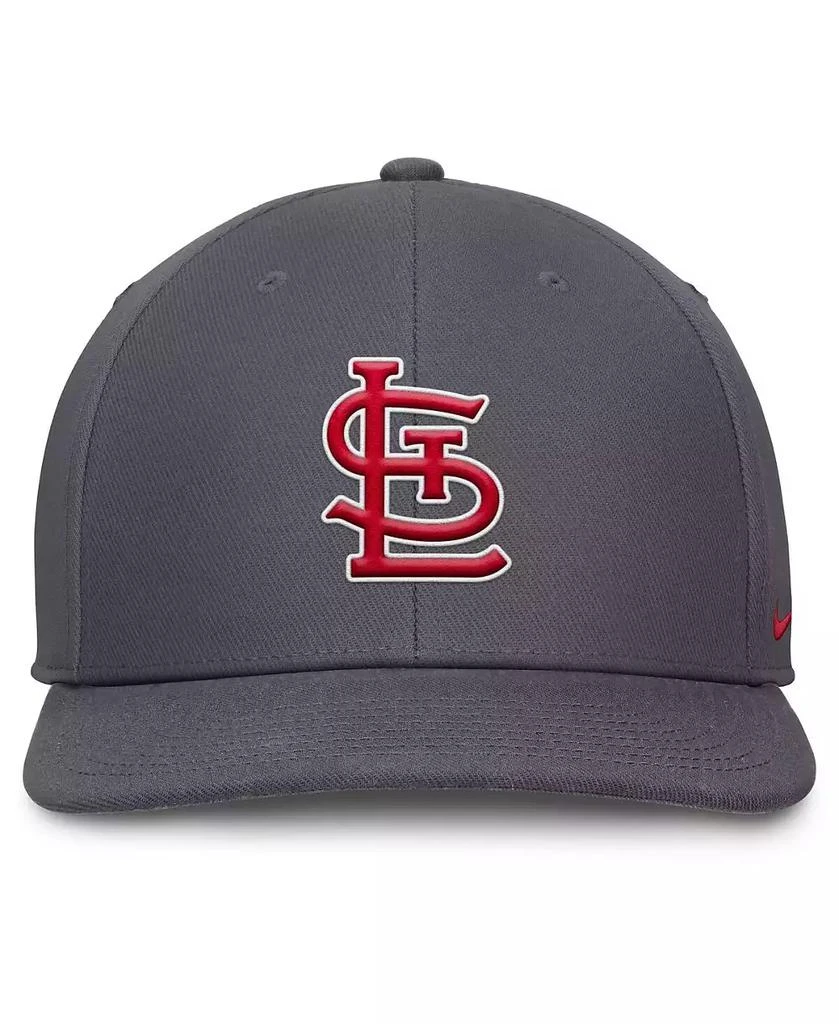 NIKE Men's Gray St. Louis Cardinals Pro Performance Snapback Hat 4