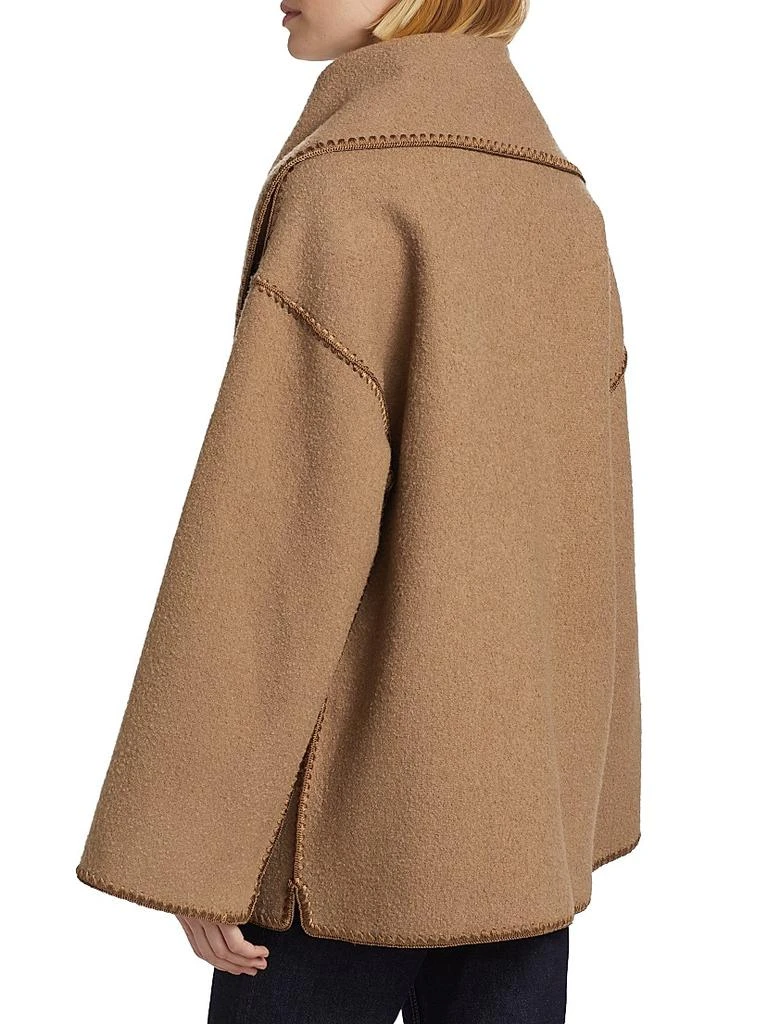 Totême Embroidered Wool-Blend Scarf Jacket 5