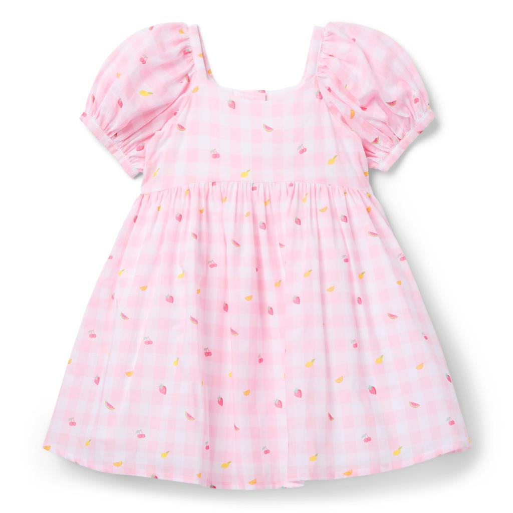 Janie and Jack Girls Pink Gingham Dress (Toddler/Little Kid/Big Kid)