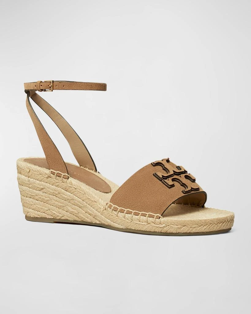 Tory Burch Ines Suede Double T Wedge Espadrilles 3