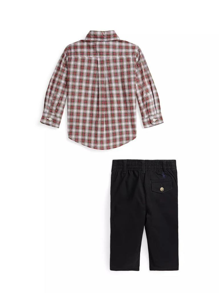 Ralph Lauren Baby Boy's Stretch Poplin Shirt & Pants Set 2