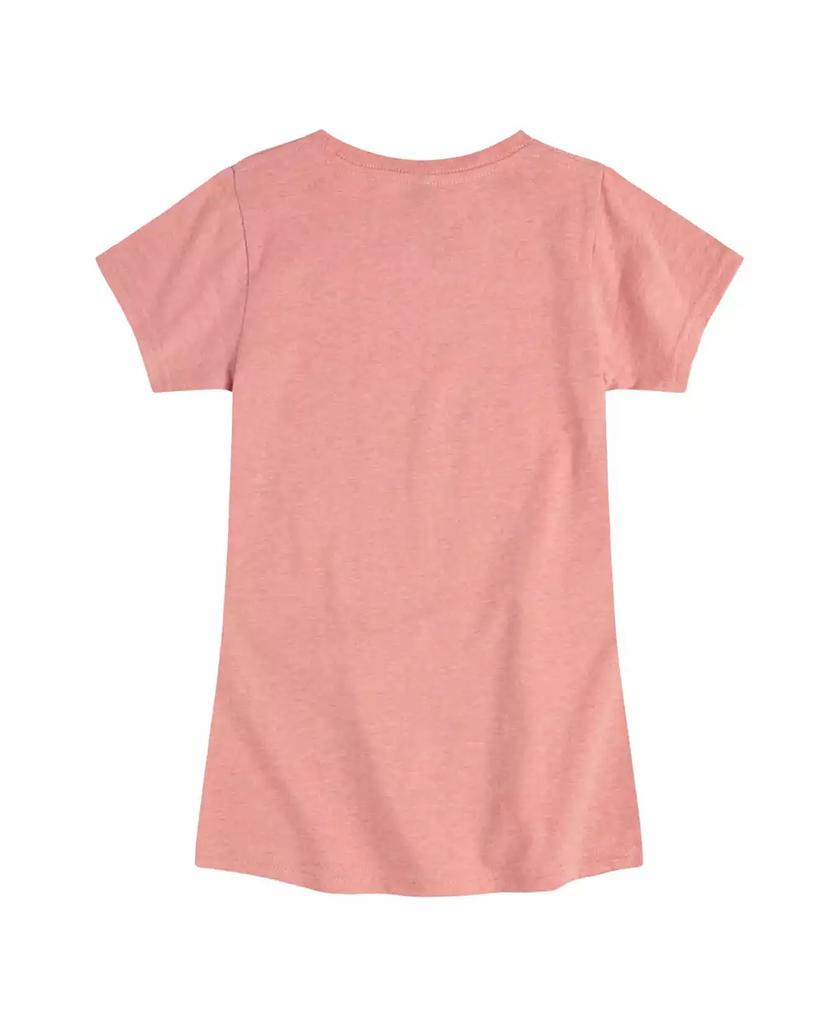 Peanuts Big Girls Snoopy Rainbow Heart Graphic Short Sleeve T-Shirt