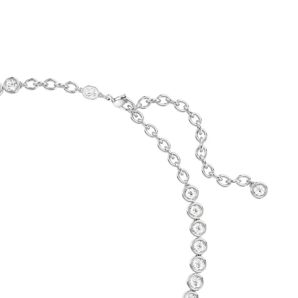Swarovski Imber tennis necklace round cut white rhodium plated 5