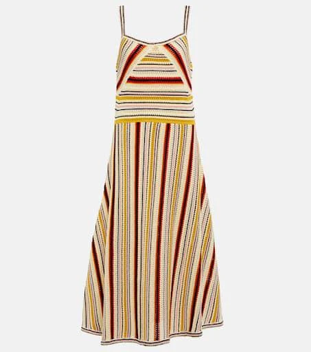 Zimmermann Vitali stripe crochet midi dress 1