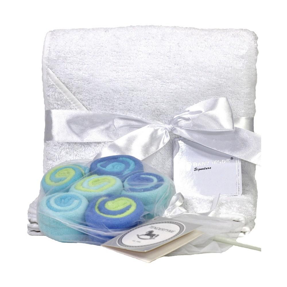 Baby Mode Signature 3 Stories Trading Terry Cloth Hooded Baby Towel And 12 Washcloth Gift Set