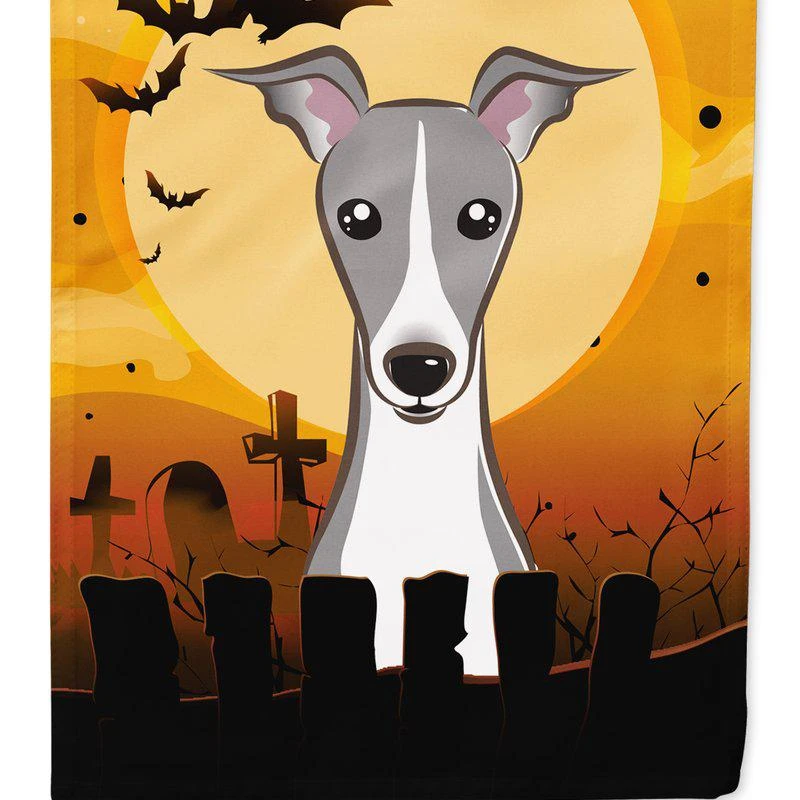 Caroline's Treasures 28 x 40 in. Polyester Halloween Italian Greyhound Flag Canvas House Size 2-Sided Heavyweight 1
