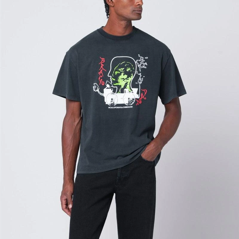 Brain Dead Men's Faded Alien Tractor T-Shirt 1