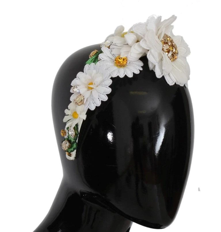 Dolce & Gabbana Dolce & Gabbana Sunflower Crystal Luxury Women's Headband 2
