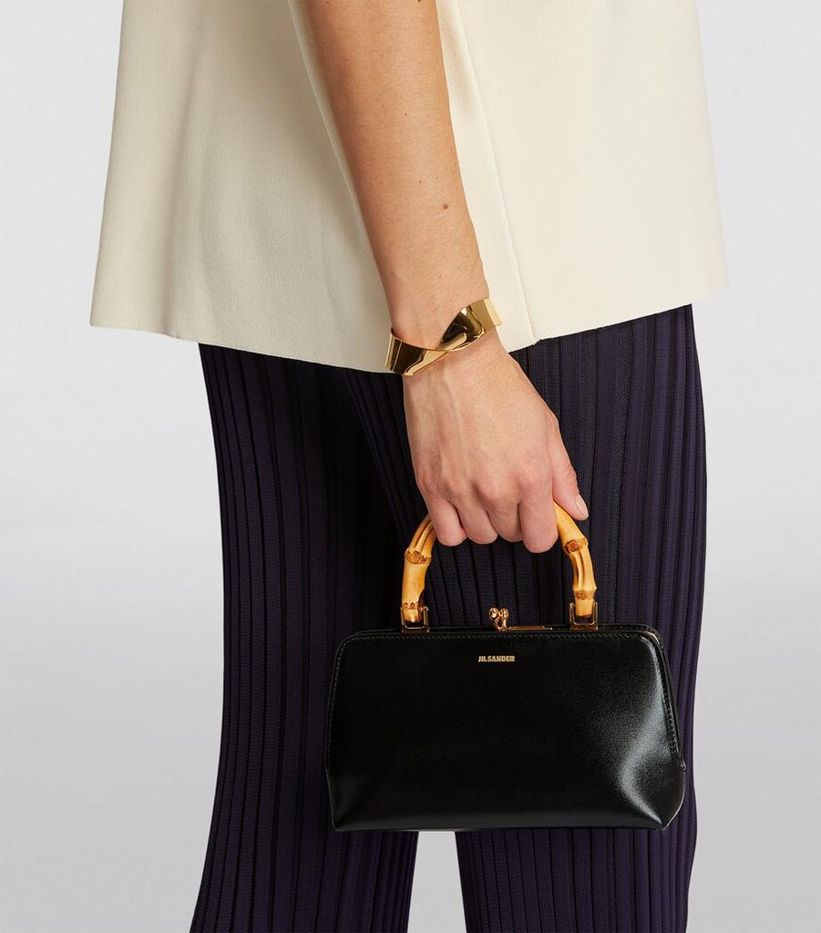 Jil Sander Leather Goji Square-Frame Top-Handle Bag - Shoulder