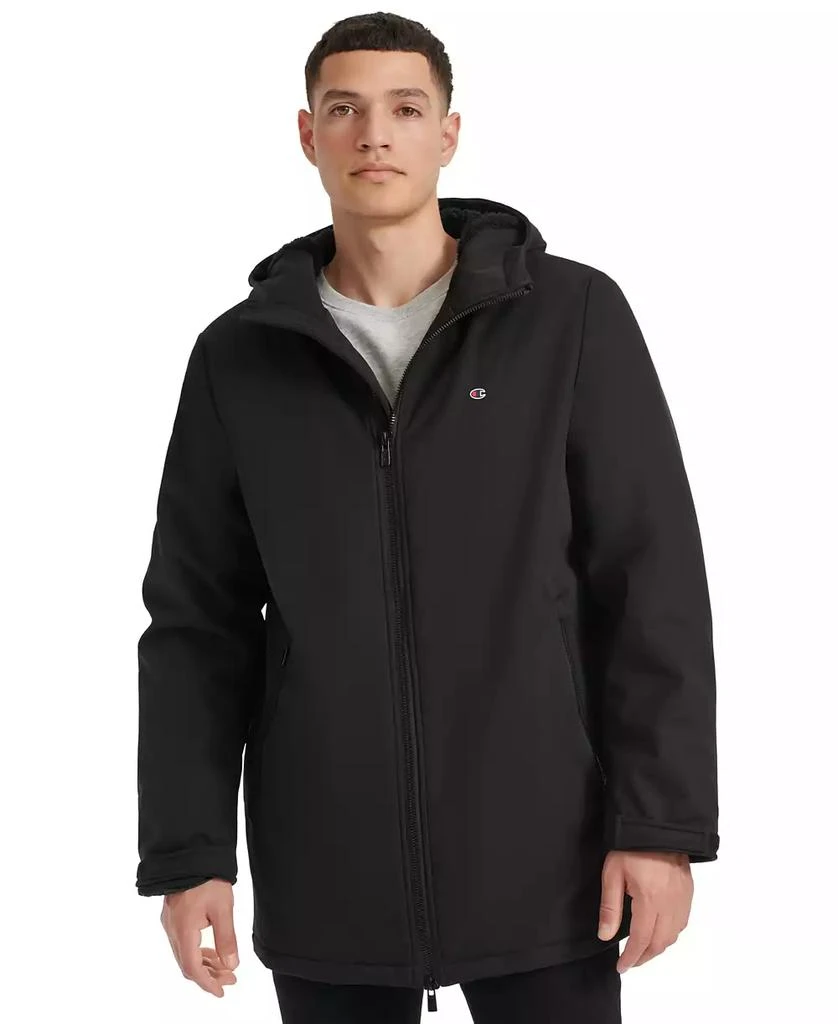 CHAMPION Men's Performance Hooded, Faux Sherpa-Lined Peacoat Jacket 1