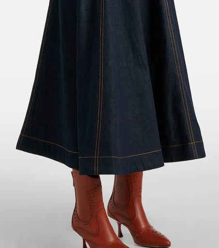white christmas dresses Zimmermann Crush Embelished Denim Dress Blue Moon – blueandcream main image 1