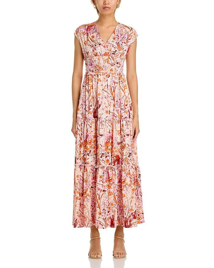 Gracia Floral V Neck Maxi Dress 7