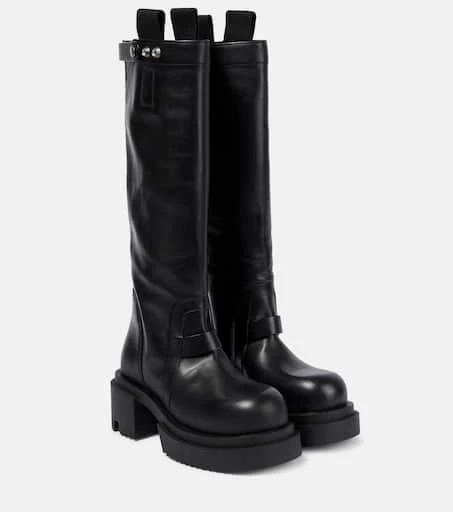 Rick Owens Pull On leather knee-high boots 1