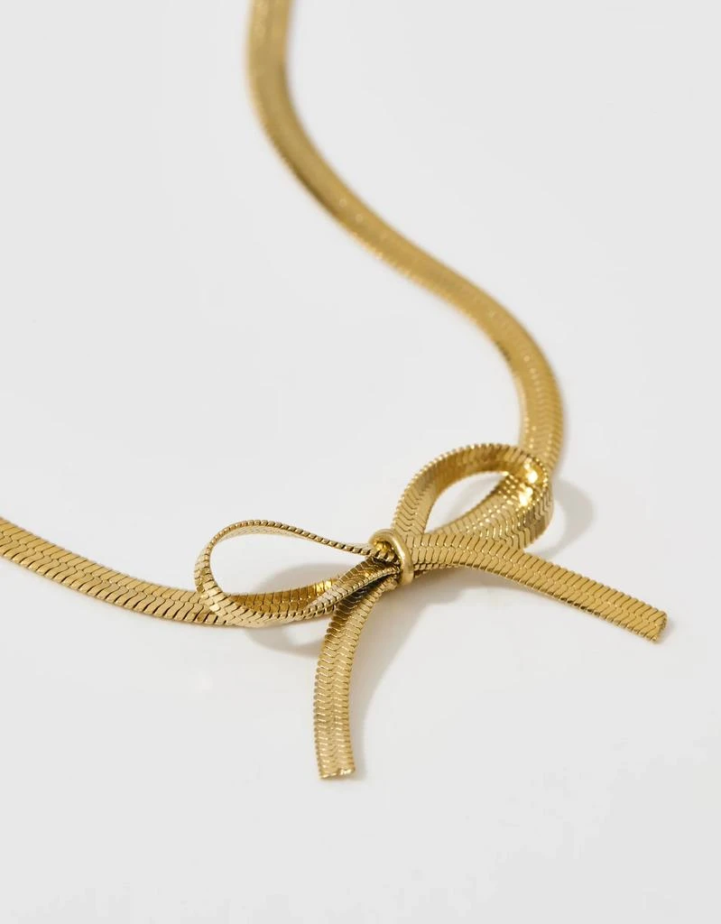 Aerie Aerie Herringbone Bow Necklace 2