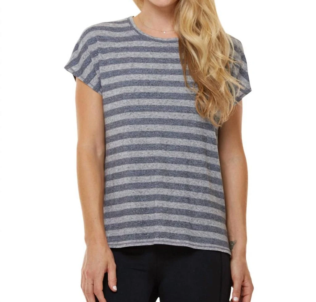 Shape Active Stripe Boxy Tee 1