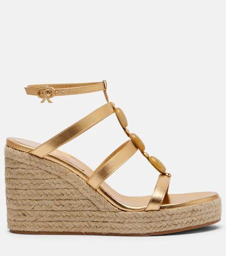 Gianvito Rossi Shanti leather espadrille wedges 5