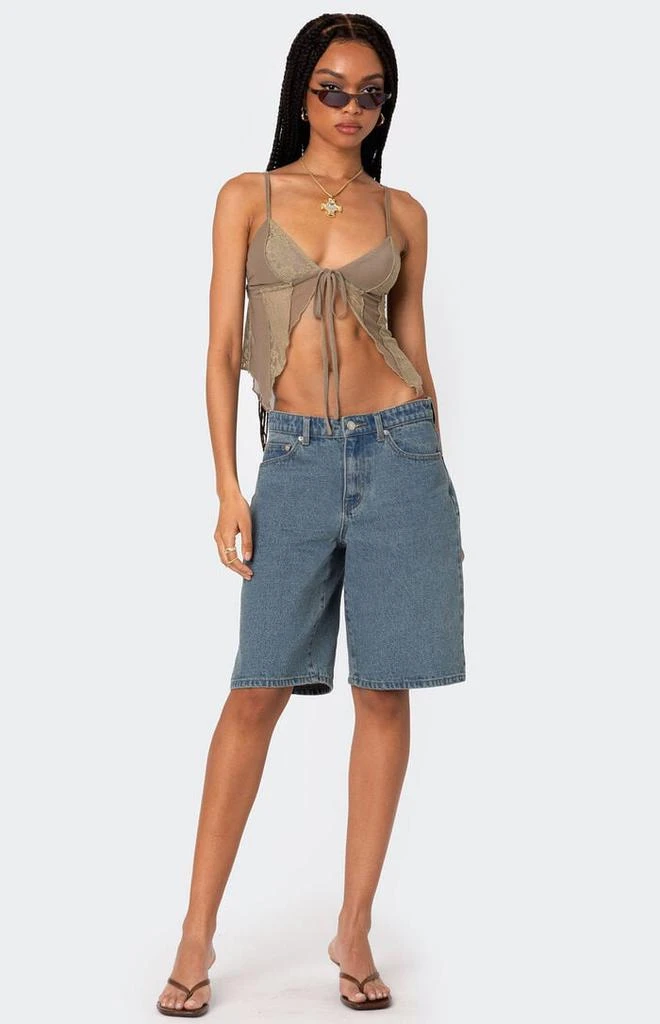 Edikted Patchwork Lacey Mesh Top 2