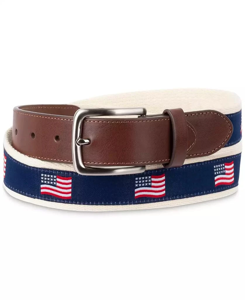 Club Room Men's Flag Ribbon Belt, Created for Macy's 1