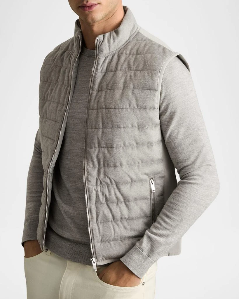 Reiss Men's Field Brushed Jersey Quilted Gilet 4