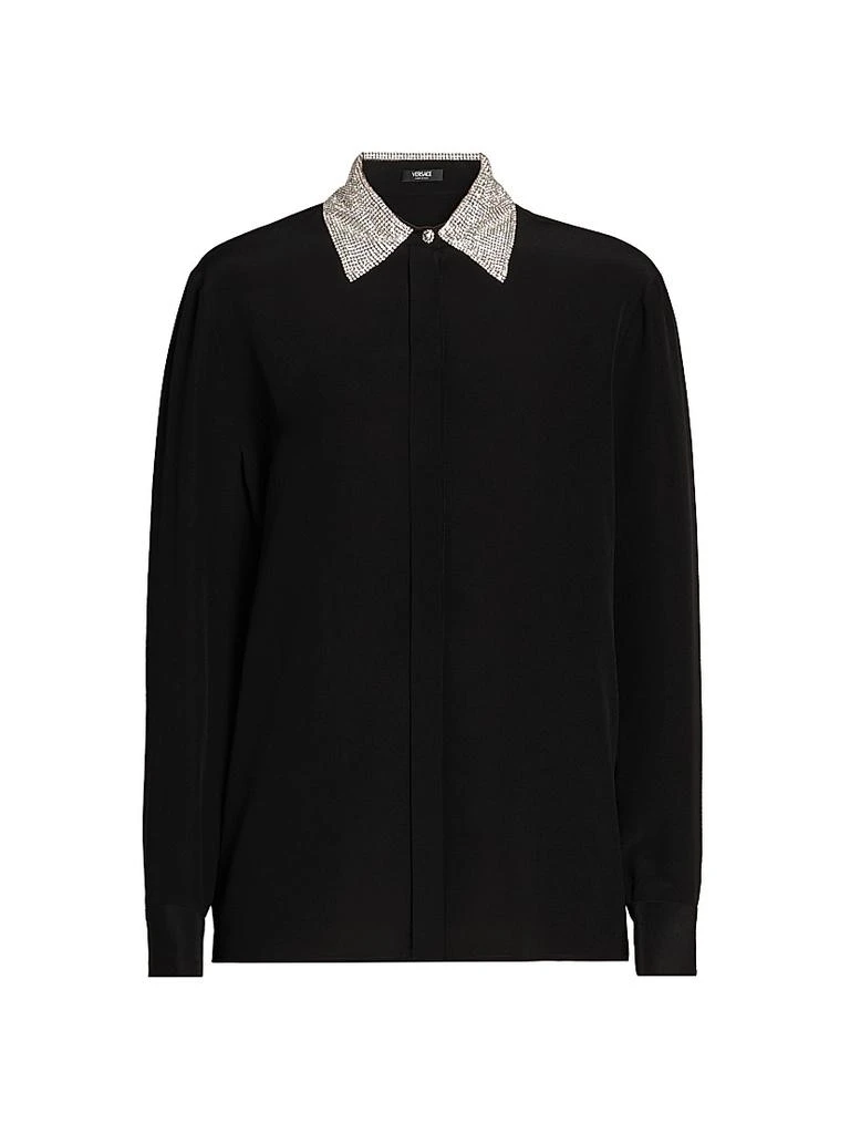 Versace Crystal-Embellished Silk Shirt 1