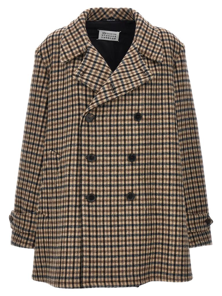 【関税＆送料込み】Maison Margiela Double-Breasted Jacket MAISON MARTIN MARGIELA Black Wool Double-Breasted Jacket Pea