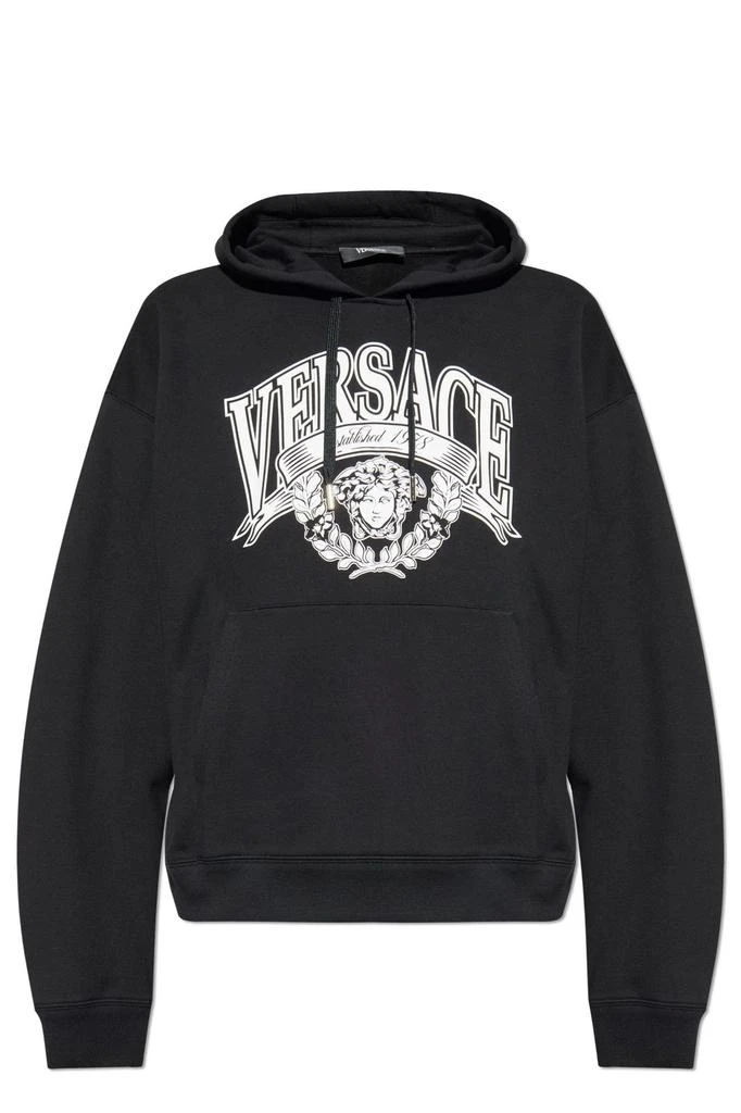 Versace Versace Logo-Printed Drawstring Hoodie 1