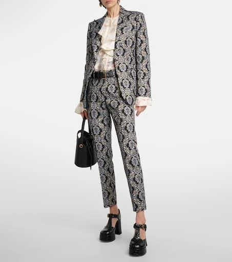 ETRO Single-breasted jacquard blazer 2