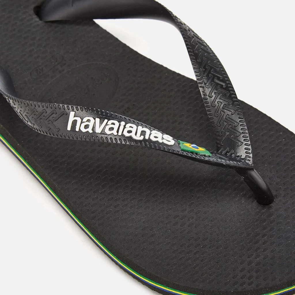 Havaianas Havaianas Men's Brasil Logo Flip Flops - Black 2