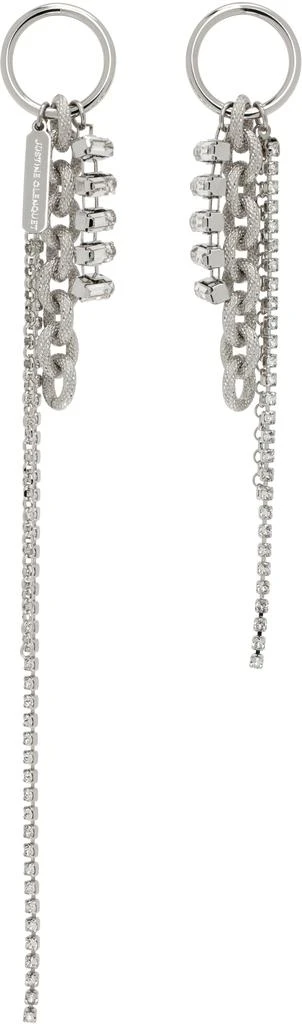 Justine Clenquet Silver Chloë Crystal Earrings 1