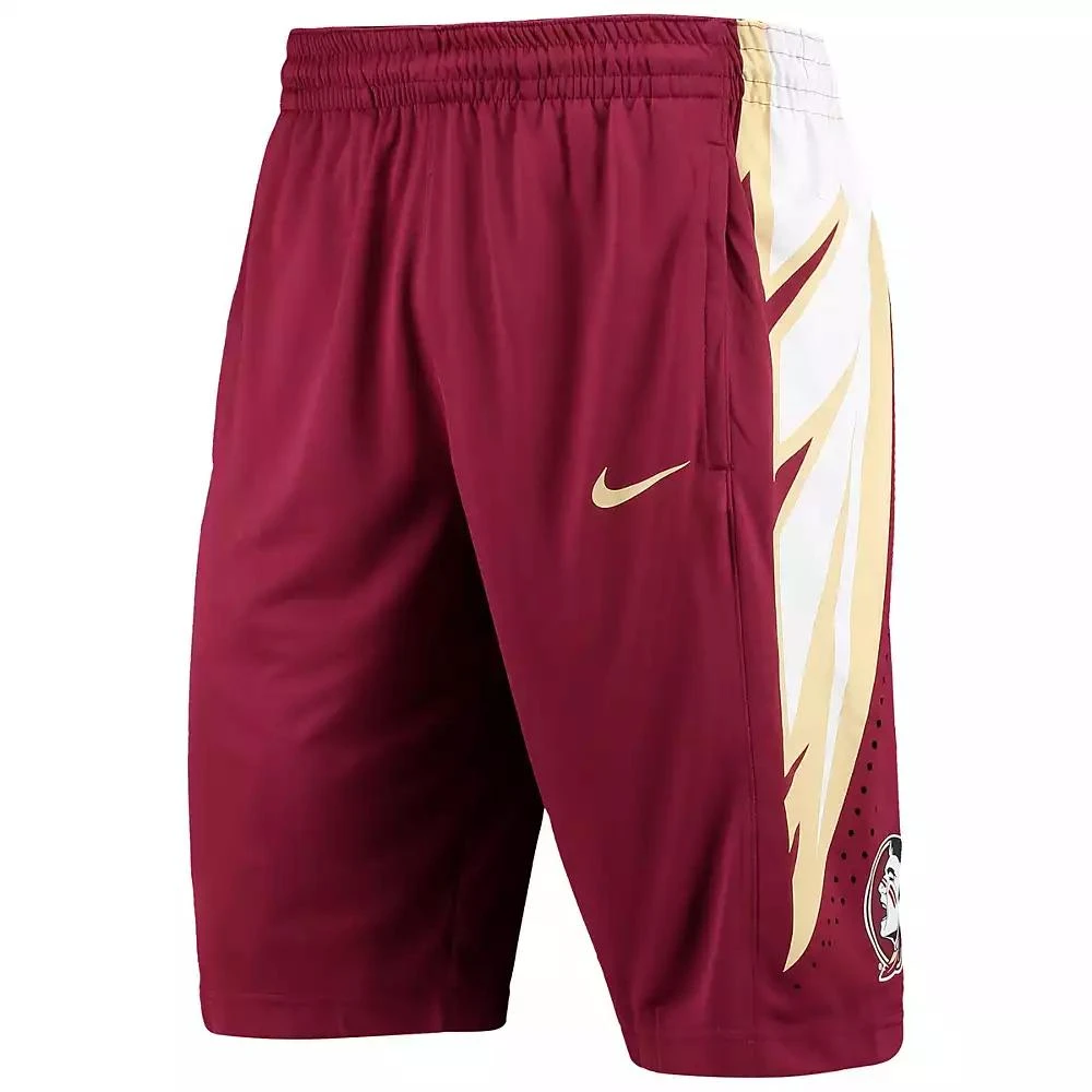 NIKE Men's Garnet Florida State Seminoles Replica Team Basketball Shorts 3
