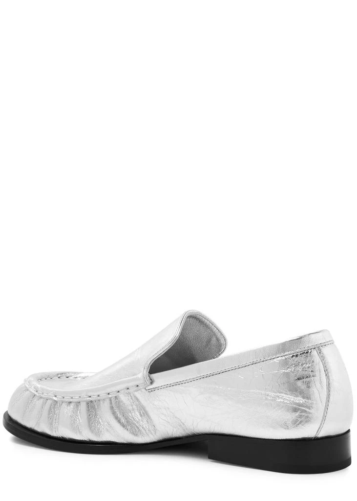 Dries Van Noten Metallic leather loafers 2