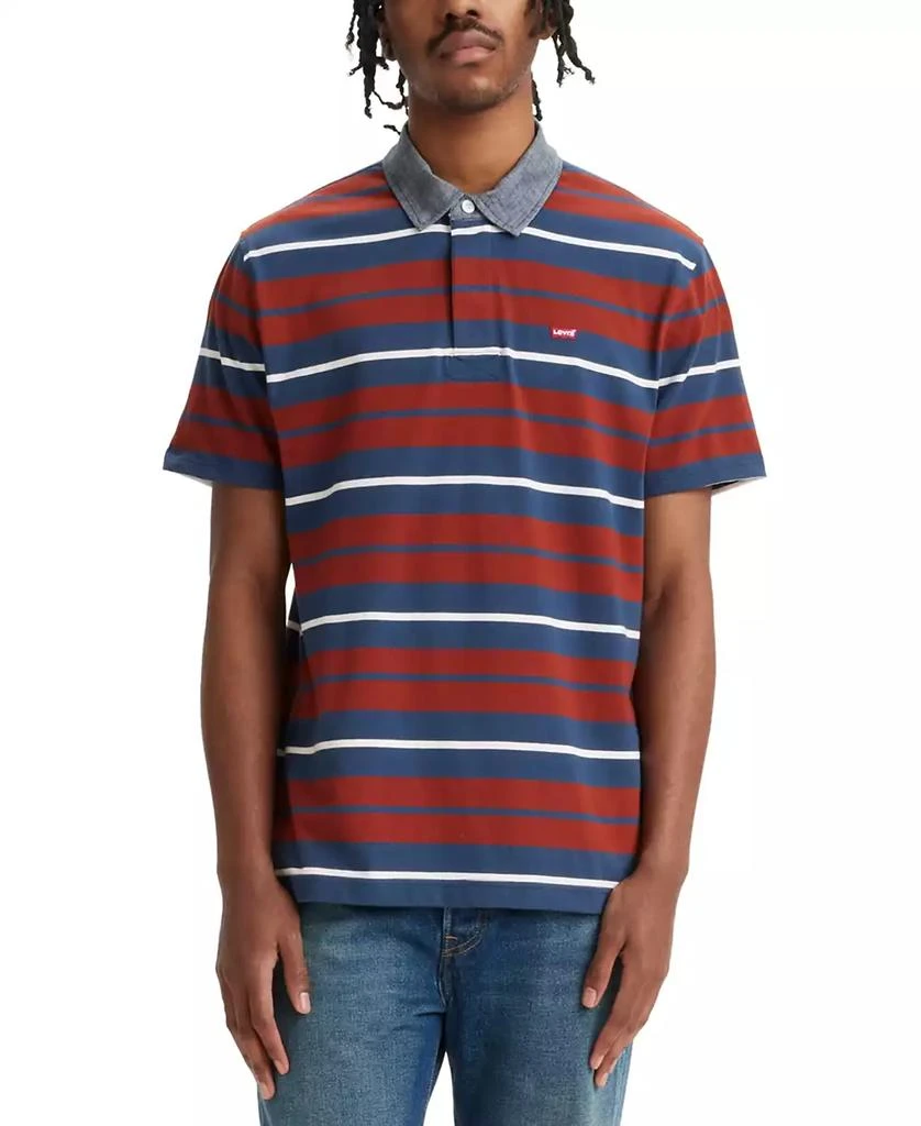 Levi's Men's Relaxed-Fit Short Sleeve Striped Rugby Shirt 1