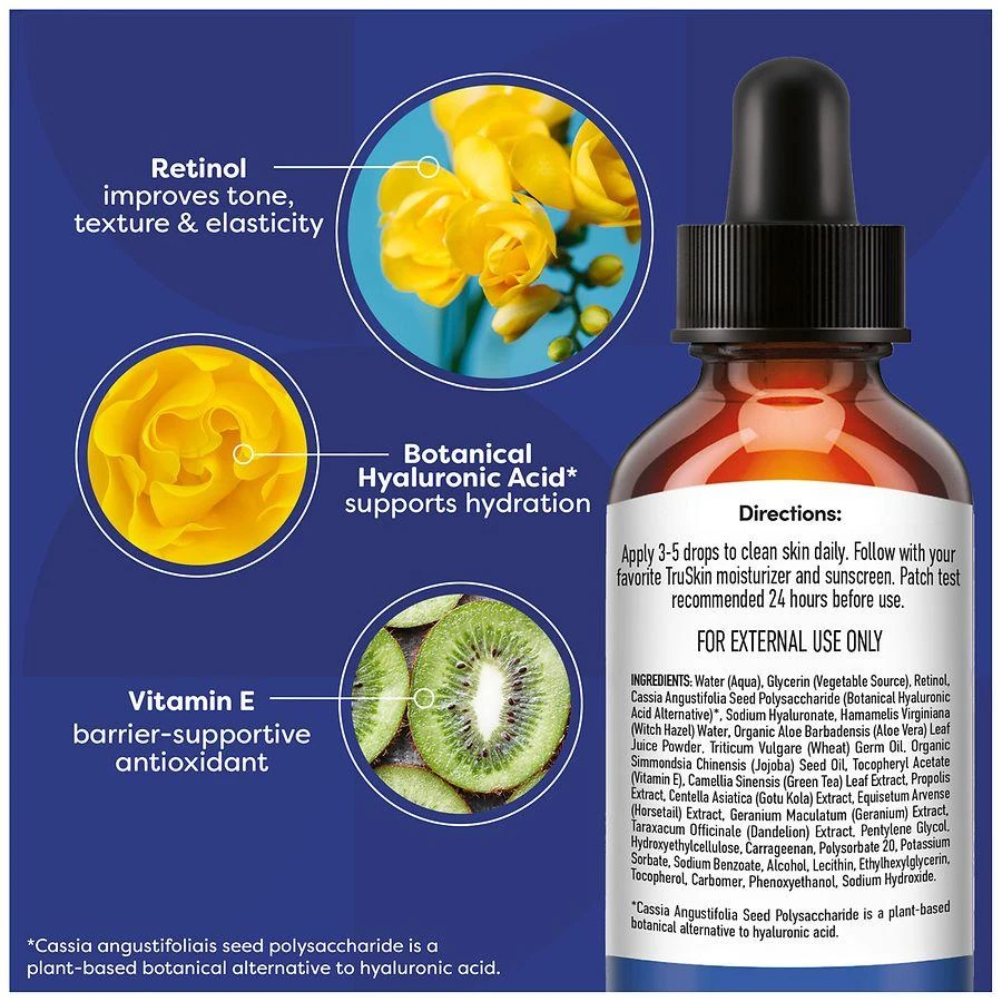 TruSkin Retinol Serum ¿ Gentle Anti-Aging Face Serum with Hyaluronic Acid 4