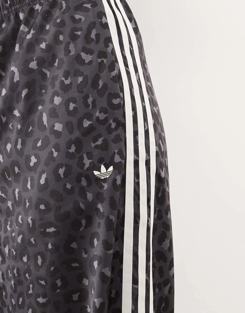 Adidas adidas Originals satin wide leg track pants in black leopard print  - MULTI 5