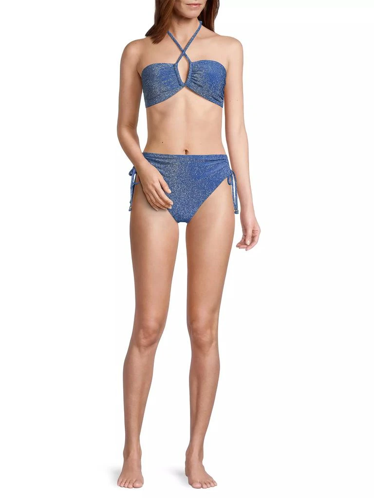 Milly Shimmer Halter Bikini Top 2