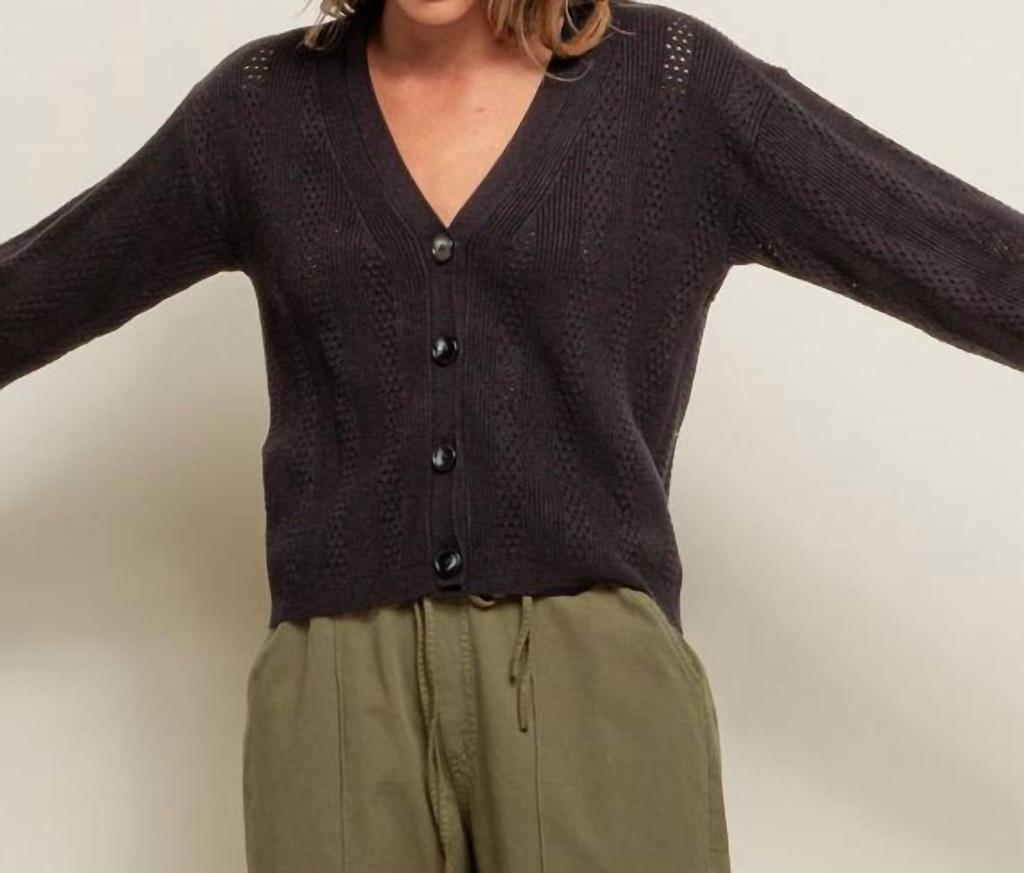 Red Haute Pointelle Cardigan