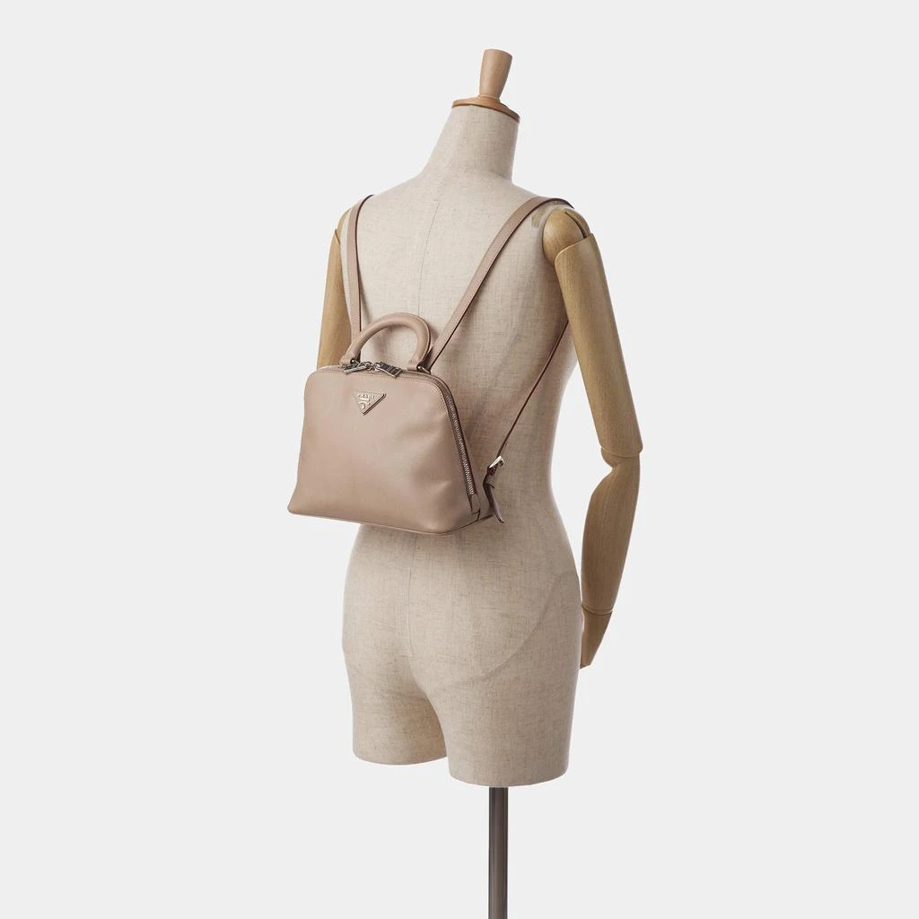 Prada Prada Nude Saffiano Lux Promenade Backpack 2