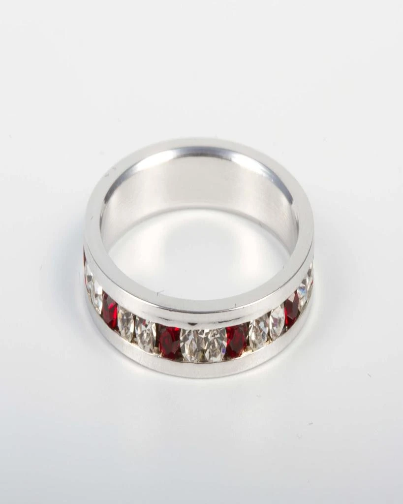 Traditions Jewelry Company Sterling Silver Alternating Crystal Eternity Ring 2
